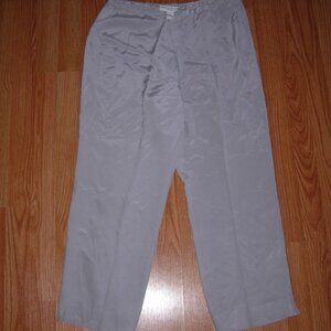 Josephine Chaus Gray 100% Silk Pants 8
